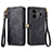 Funda de Cuero Cartera con Soporte Carcasa S05D para Realme GT3 5G Negro