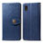 Funda de Cuero Cartera con Soporte Carcasa S05D para Samsung Galaxy A21 SC-42A Azul