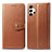 Funda de Cuero Cartera con Soporte Carcasa S05D para Samsung Galaxy A32 4G Marron