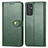 Funda de Cuero Cartera con Soporte Carcasa S05D para Samsung Galaxy M14 5G Verde