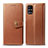 Funda de Cuero Cartera con Soporte Carcasa S05D para Samsung Galaxy M31s Marron