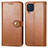 Funda de Cuero Cartera con Soporte Carcasa S05D para Samsung Galaxy M32 4G Marron