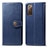 Funda de Cuero Cartera con Soporte Carcasa S05D para Samsung Galaxy S20 FE 4G Azul