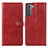 Funda de Cuero Cartera con Soporte Carcasa S05D para Samsung Galaxy S21 Plus 5G Rojo