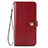 Funda de Cuero Cartera con Soporte Carcasa S05D para Samsung Galaxy S21 Ultra 5G Rojo