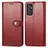 Funda de Cuero Cartera con Soporte Carcasa S05D para Samsung Galaxy S23 FE 5G Rojo