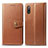 Funda de Cuero Cartera con Soporte Carcasa S05D para Sony Xperia Ace II Marron