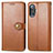 Funda de Cuero Cartera con Soporte Carcasa S05D para Xiaomi Poco F3 GT 5G Marron