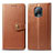 Funda de Cuero Cartera con Soporte Carcasa S05D para Xiaomi Redmi 10X 5G Marron