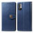 Funda de Cuero Cartera con Soporte Carcasa S05D para Xiaomi Redmi Note 10 5G Azul