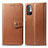 Funda de Cuero Cartera con Soporte Carcasa S05D para Xiaomi Redmi Note 10 5G Marron