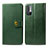 Funda de Cuero Cartera con Soporte Carcasa S05D para Xiaomi Redmi Note 10 5G Verde