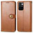 Funda de Cuero Cartera con Soporte Carcasa S05D para Xiaomi Redmi Note 11 4G (2021) Marron