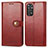 Funda de Cuero Cartera con Soporte Carcasa S05D para Xiaomi Redmi Note 11S 4G Rojo