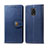 Funda de Cuero Cartera con Soporte Carcasa S05D para Xiaomi Redmi Note 9S Azul