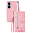 Funda de Cuero Cartera con Soporte Carcasa S06D para Huawei Nova 11i Rosa