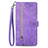 Funda de Cuero Cartera con Soporte Carcasa S06D para OnePlus 10 Pro 5G Morado