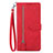 Funda de Cuero Cartera con Soporte Carcasa S06D para OnePlus 10 Pro 5G Rojo