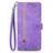 Funda de Cuero Cartera con Soporte Carcasa S06D para OnePlus 11 5G Morado