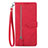 Funda de Cuero Cartera con Soporte Carcasa S06D para OnePlus 11 5G Rojo