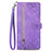 Funda de Cuero Cartera con Soporte Carcasa S06D para OnePlus Ace 2 5G Morado