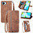 Funda de Cuero Cartera con Soporte Carcasa S06D para Realme C30 Marron