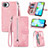 Funda de Cuero Cartera con Soporte Carcasa S06D para Realme C30s Rosa