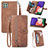 Funda de Cuero Cartera con Soporte Carcasa S06D para Samsung Galaxy A22s 5G Marron