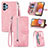 Funda de Cuero Cartera con Soporte Carcasa S06D para Samsung Galaxy A32 4G Rosa