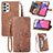 Funda de Cuero Cartera con Soporte Carcasa S06D para Samsung Galaxy A33 5G Marron