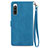 Funda de Cuero Cartera con Soporte Carcasa S06D para Sony Xperia 10 V Azul