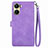 Funda de Cuero Cartera con Soporte Carcasa S06D para Vivo Y02S Morado