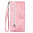 Funda de Cuero Cartera con Soporte Carcasa S06D para Vivo Y02S Rosa