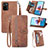 Funda de Cuero Cartera con Soporte Carcasa S06D para Xiaomi Poco M5S Marron