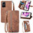 Funda de Cuero Cartera con Soporte Carcasa S06D para Xiaomi Redmi Note 12S Marron