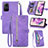 Funda de Cuero Cartera con Soporte Carcasa S06D para Xiaomi Redmi Note 12S Morado