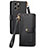 Funda de Cuero Cartera con Soporte Carcasa S07D para Apple iPhone 14 Pro Negro