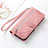 Funda de Cuero Cartera con Soporte Carcasa S07D para Huawei Honor X8 5G Rosa