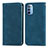 Funda de Cuero Cartera con Soporte Carcasa S08D para Motorola Moto G31 Azul