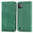 Funda de Cuero Cartera con Soporte Carcasa S08D para Wiko Y82 Verde