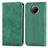 Funda de Cuero Cartera con Soporte Carcasa S08D para Xiaomi Redmi Note 9 5G Verde