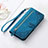 Funda de Cuero Cartera con Soporte Carcasa S09D para Huawei Honor Magic5 Lite 5G Azul