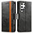 Funda de Cuero Cartera con Soporte Carcasa S10D para Samsung Galaxy S21 Ultra 5G Negro