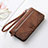 Funda de Cuero Cartera con Soporte Carcasa S14D para Motorola Moto E13 Marron