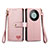 Funda de Cuero Cartera con Soporte Carcasa S15D para Huawei Mate 60 Rosa