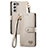 Funda de Cuero Cartera con Soporte Carcasa S16D para Samsung Galaxy S24 Plus 5G Gris