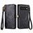 Funda de Cuero Cartera con Soporte Carcasa S17D para Google Pixel 6 5G Negro