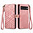 Funda de Cuero Cartera con Soporte Carcasa S17D para Google Pixel 6 Pro 5G Rosa