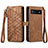 Funda de Cuero Cartera con Soporte Carcasa S17D para Google Pixel 6a 5G Marron