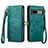 Funda de Cuero Cartera con Soporte Carcasa S17D para Google Pixel 7a 5G Verde